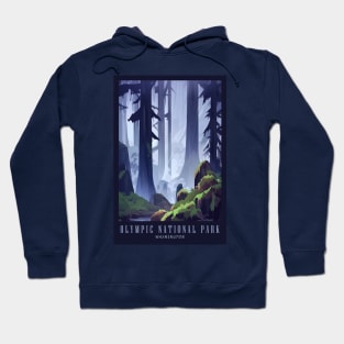 Olympic National Park Travel Poster Hoodie